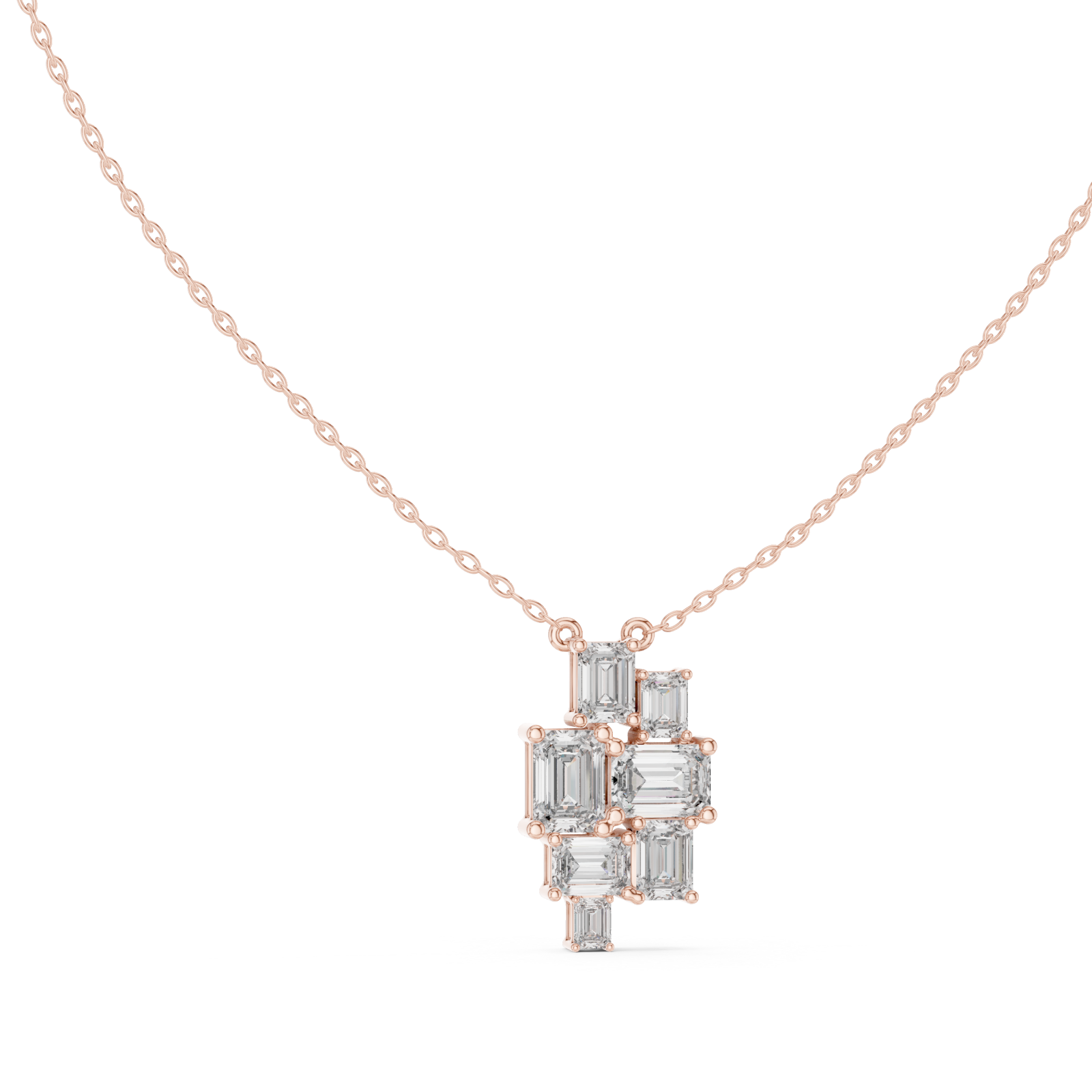  Rose Gold Heirloom Lattice Pendant Left View