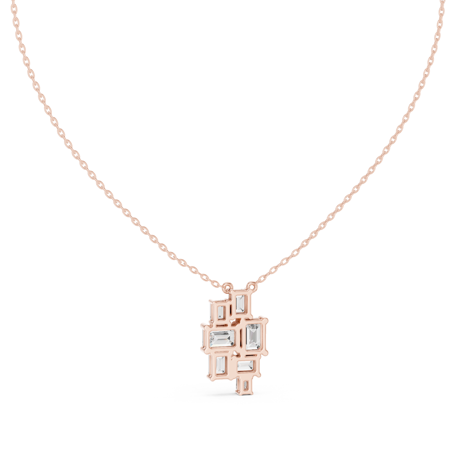  Rose Gold Heirloom Lattice Pendant Front View