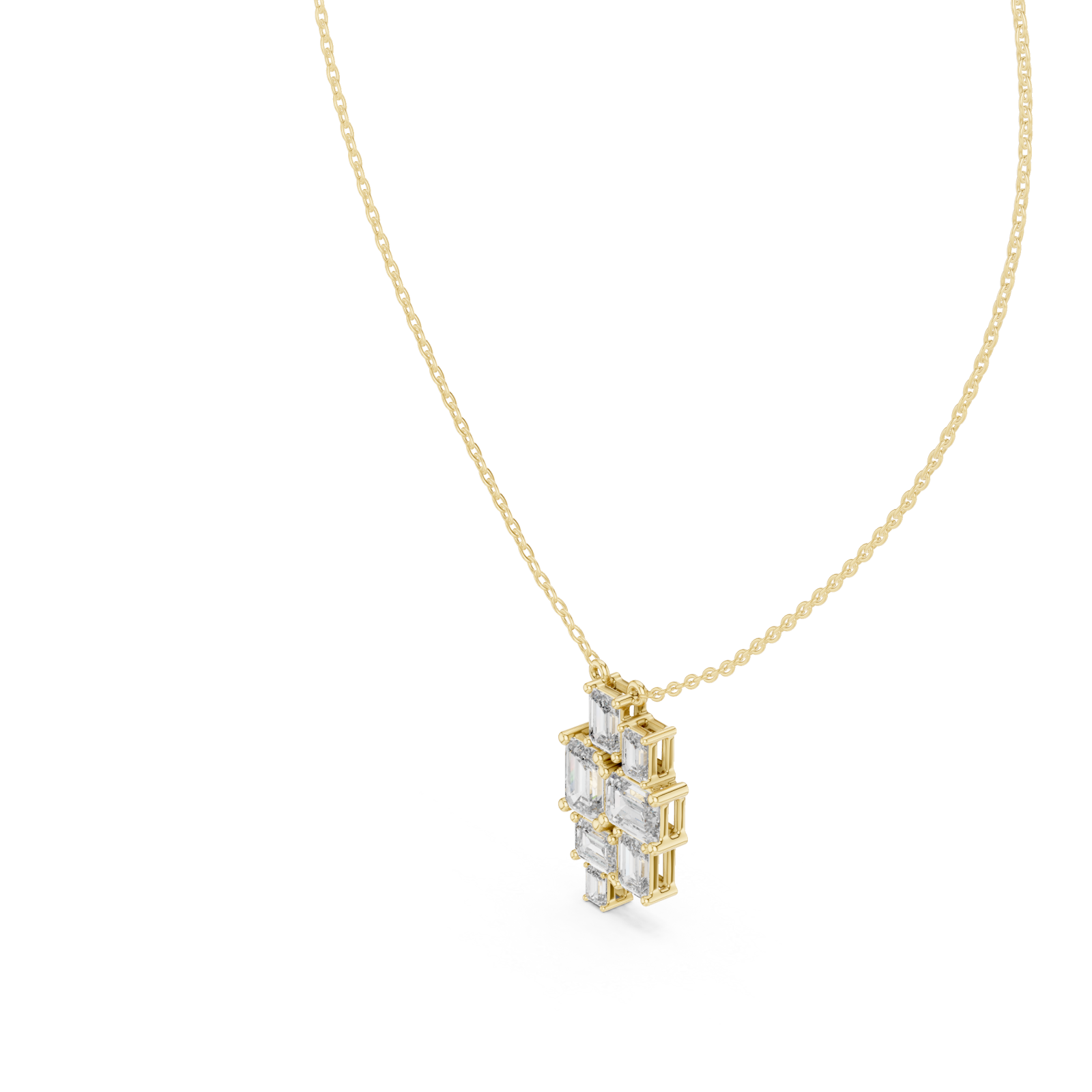 Gold Heirloom Lattice Pendant Right View