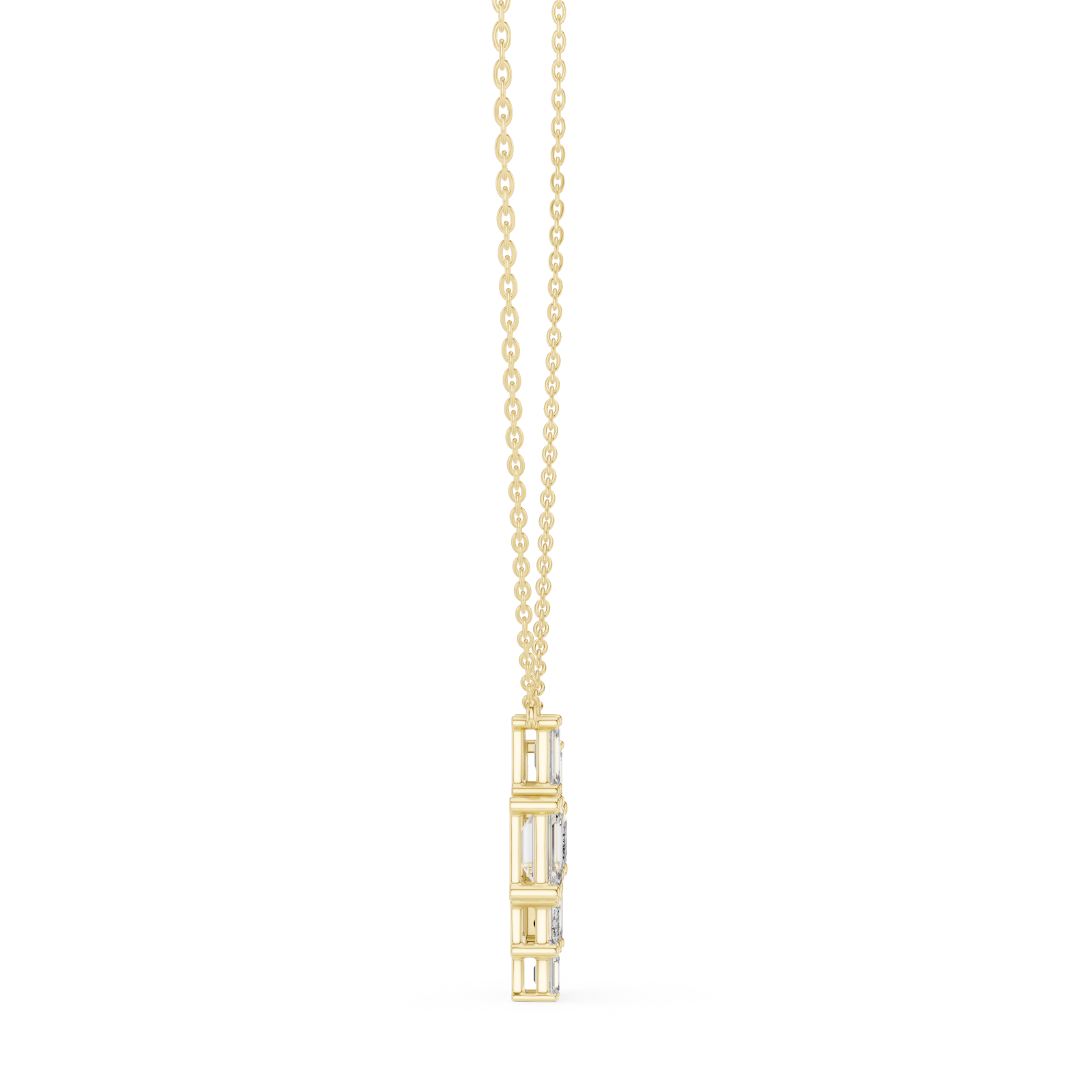  Gold Heirloom Lattice Pendant Side View