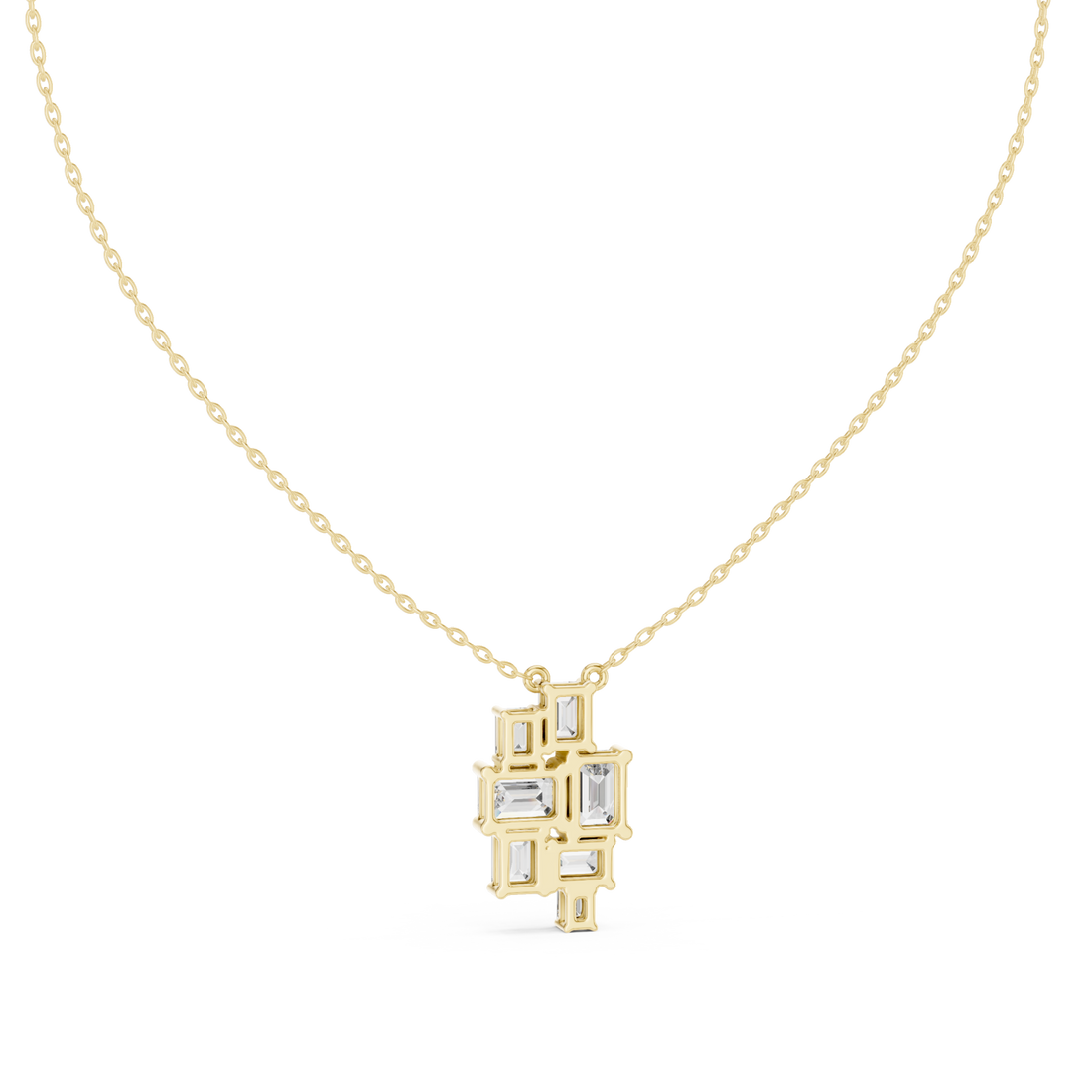 Gold Heirloom Lattice Pendant Right View