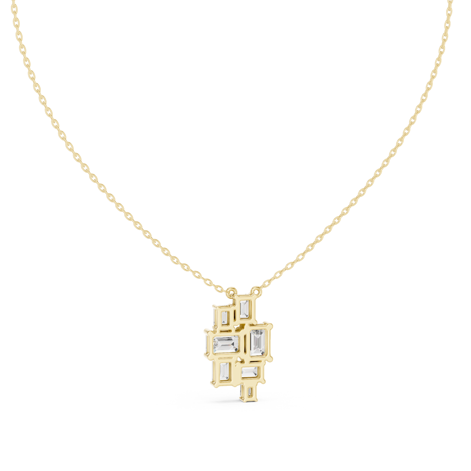  Gold Heirloom Lattice Pendant Front View