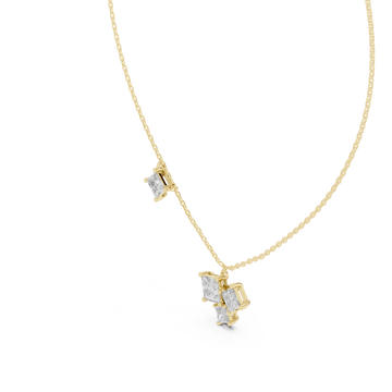 Gold Radiant Harmony Pendant Necklace Right View