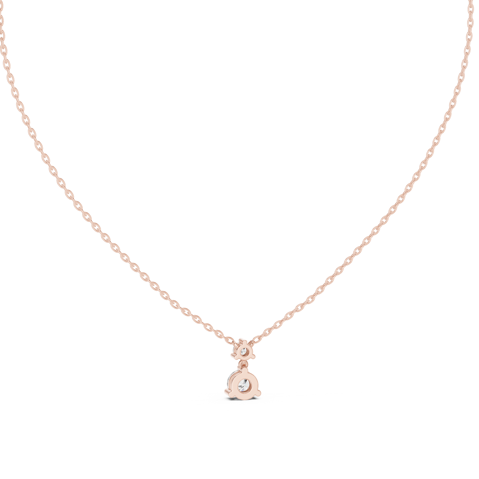  Rose Gold Enchanted Morning Dew Pendant Necklace Front View