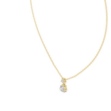 Gold Enchanted Morning Dew Pendant Necklace Right View