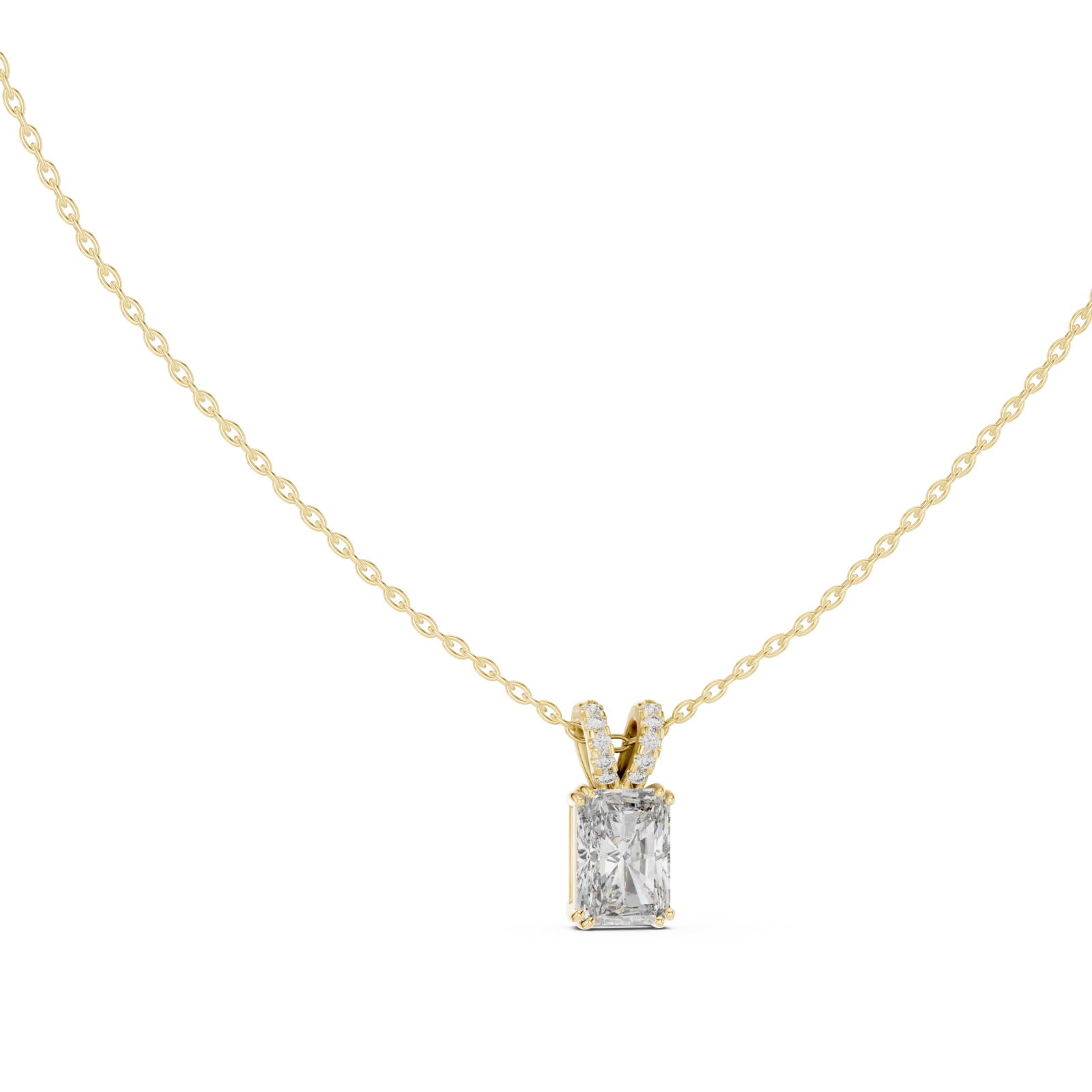  Gold Halo Embrace Bar Pendant Left View