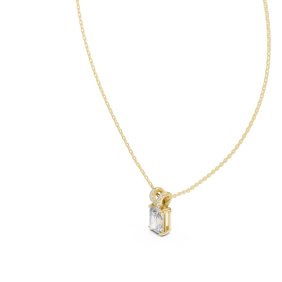 Gold Halo Embrace Bar Pendant Right View