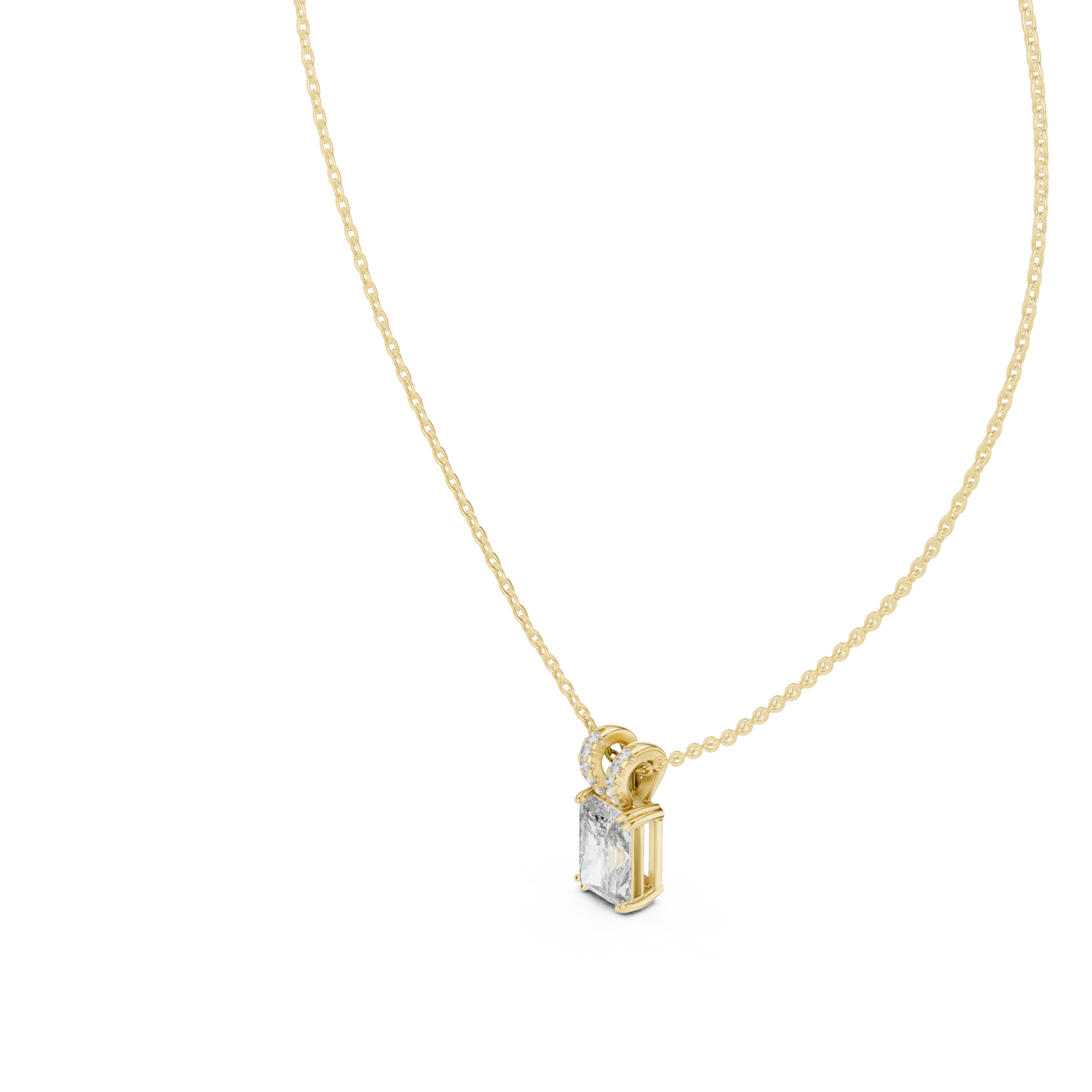 Gold Halo Embrace Bar Pendant Right View