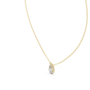 Gold Morning Dew Oval Pendant Right View
