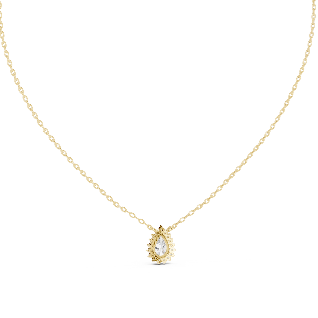 Gold Morning Dew Oval Pendant Right View