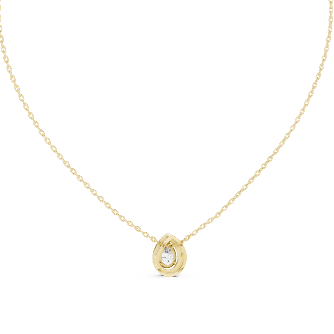 Gold Radiant Morning Light Solitaire Pendant Right View