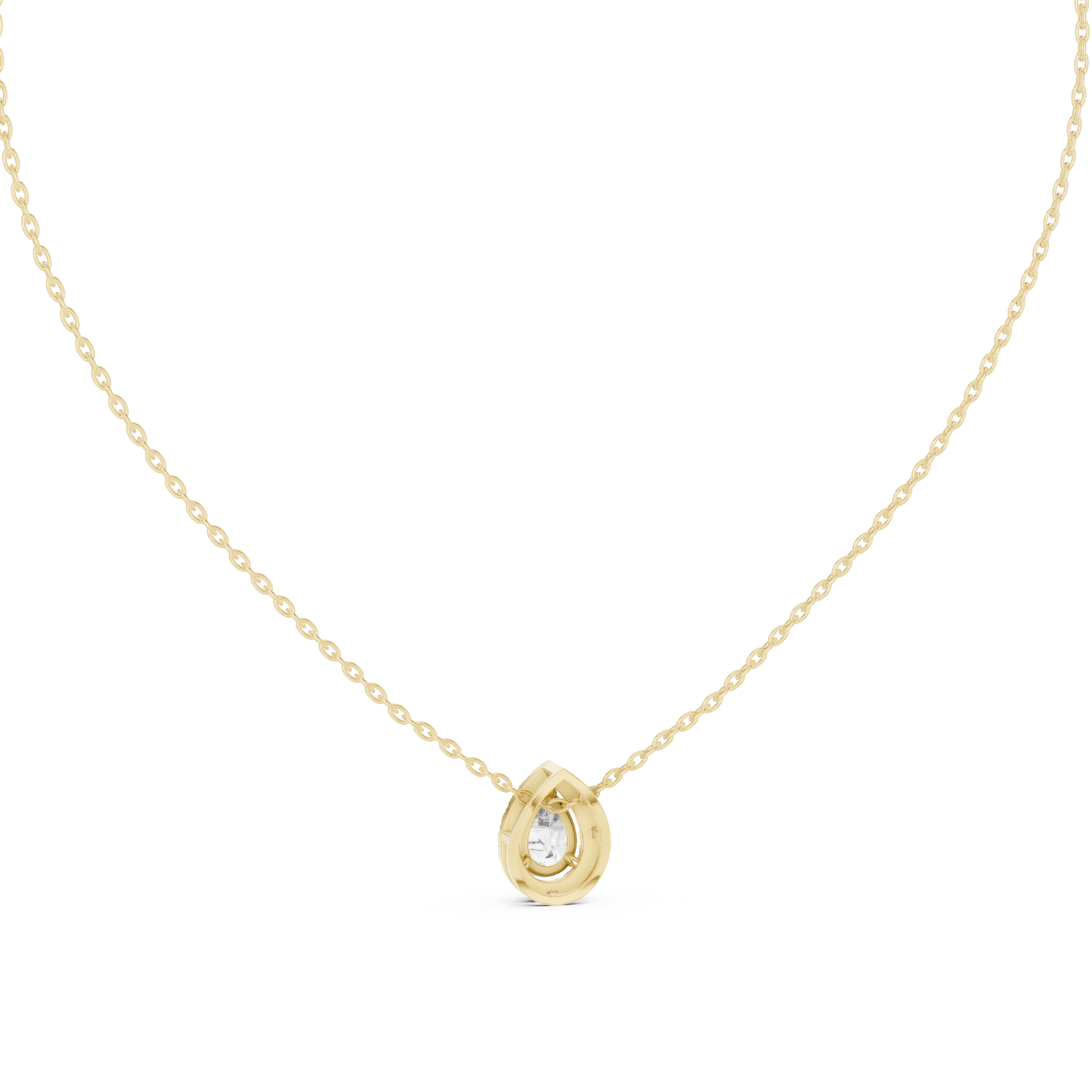  Gold Radiant Morning Light Solitaire Pendant Front View