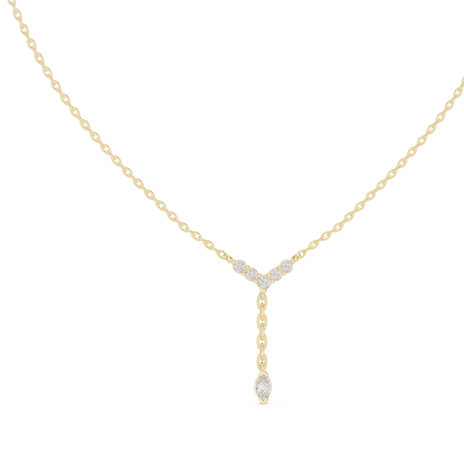  Gold Effervescent Journey Drop Necklace Left View