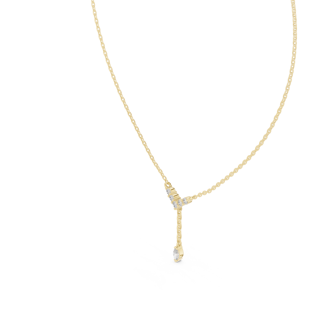 Gold Effervescent Journey Drop Necklace Right View