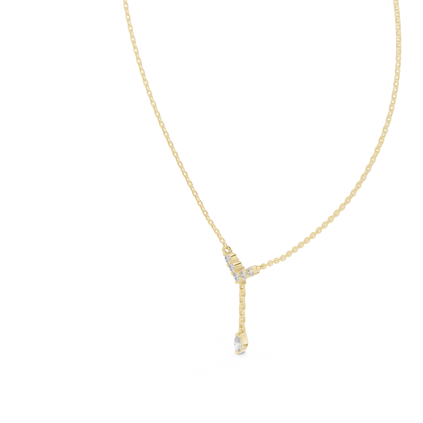 Gold Effervescent Journey Drop Necklace Right View