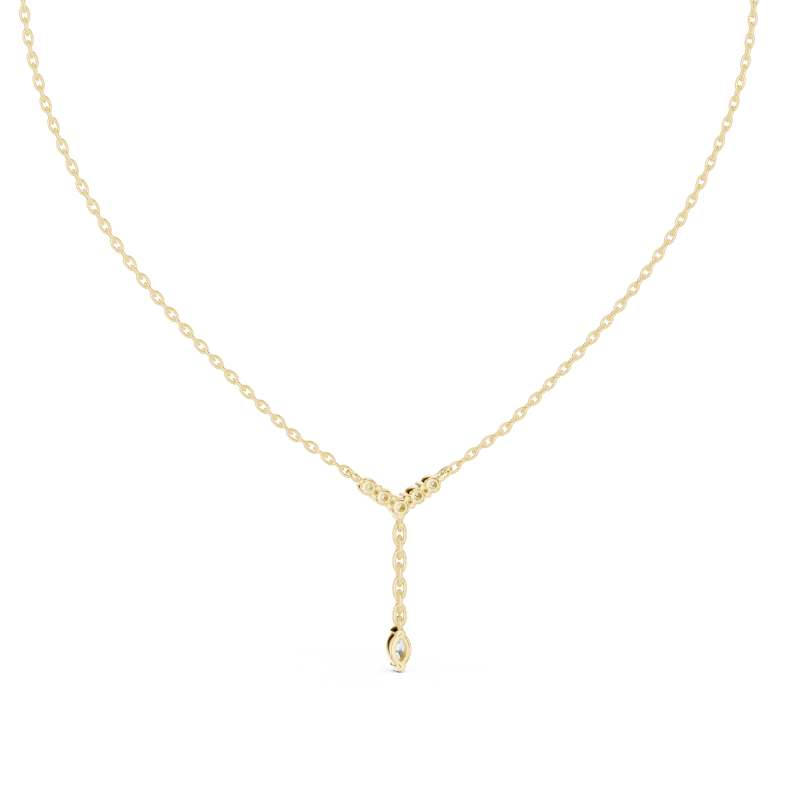  Gold Effervescent Journey Drop Necklace Front View