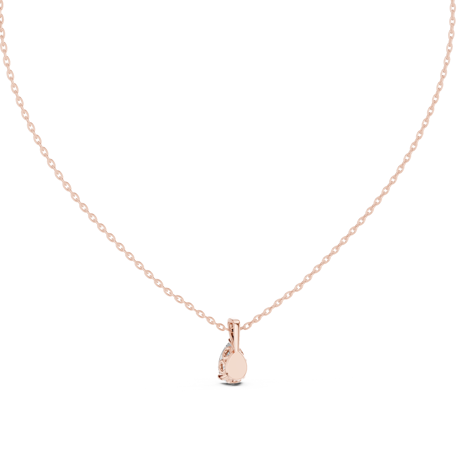  Rose Gold Infinite Harmony Spiral Drop Pendant Front View