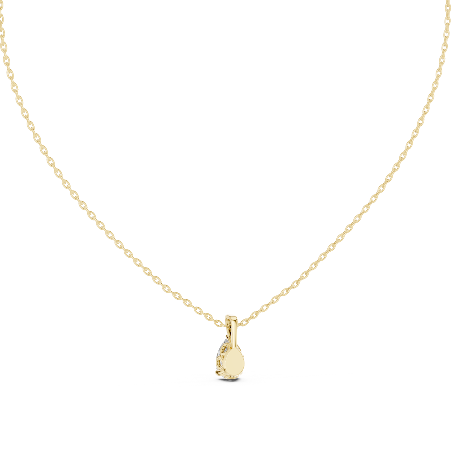  Gold Infinite Harmony Spiral Drop Pendant Front View