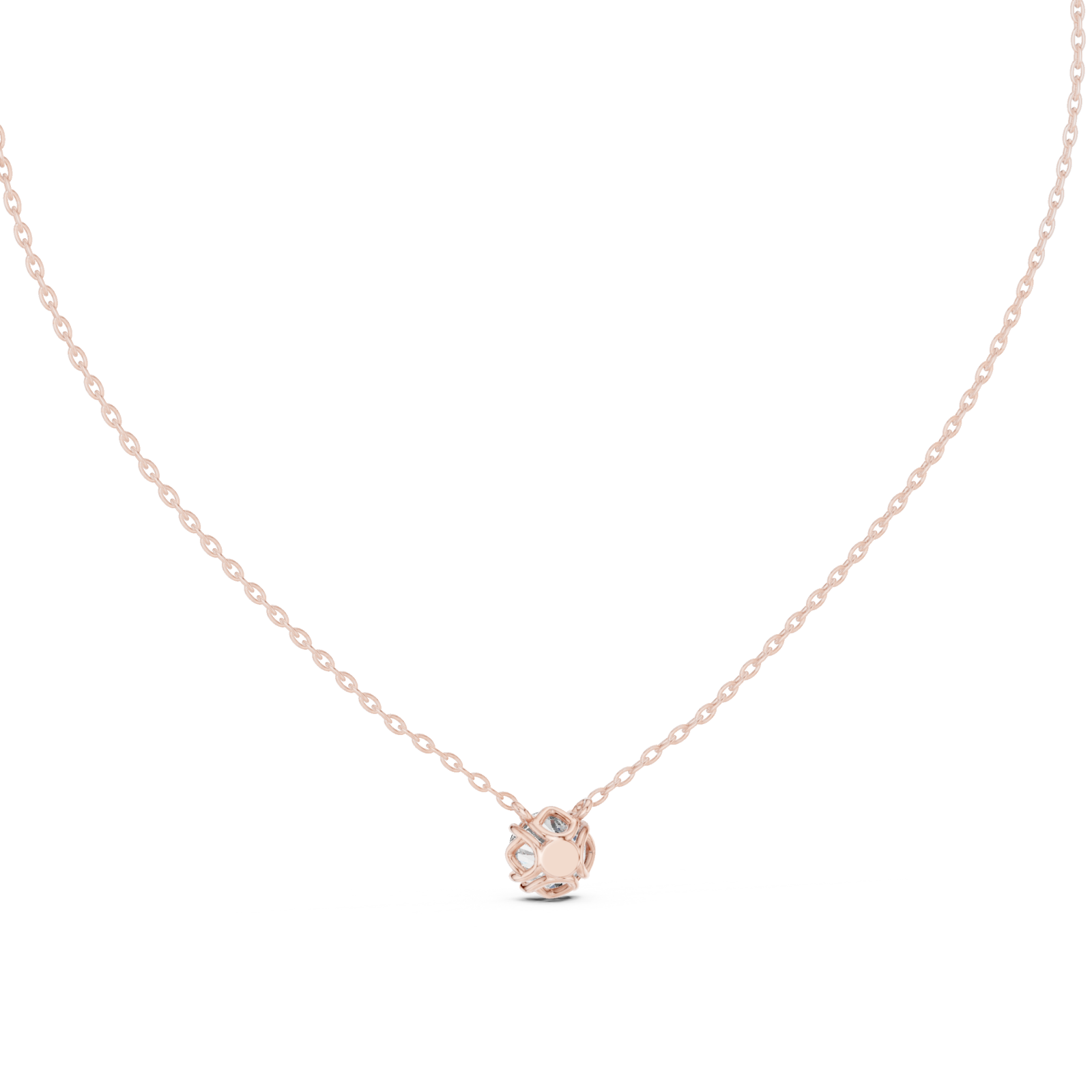  Rose Gold Whispered Promise Petite Heart Pendant Front View