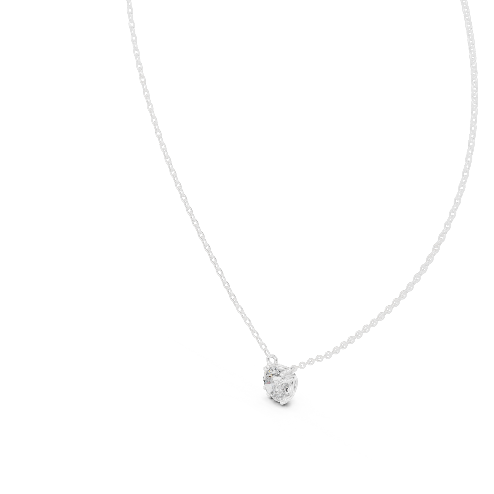  White Gold Whispered Promise Petite Heart Pendant Right View
