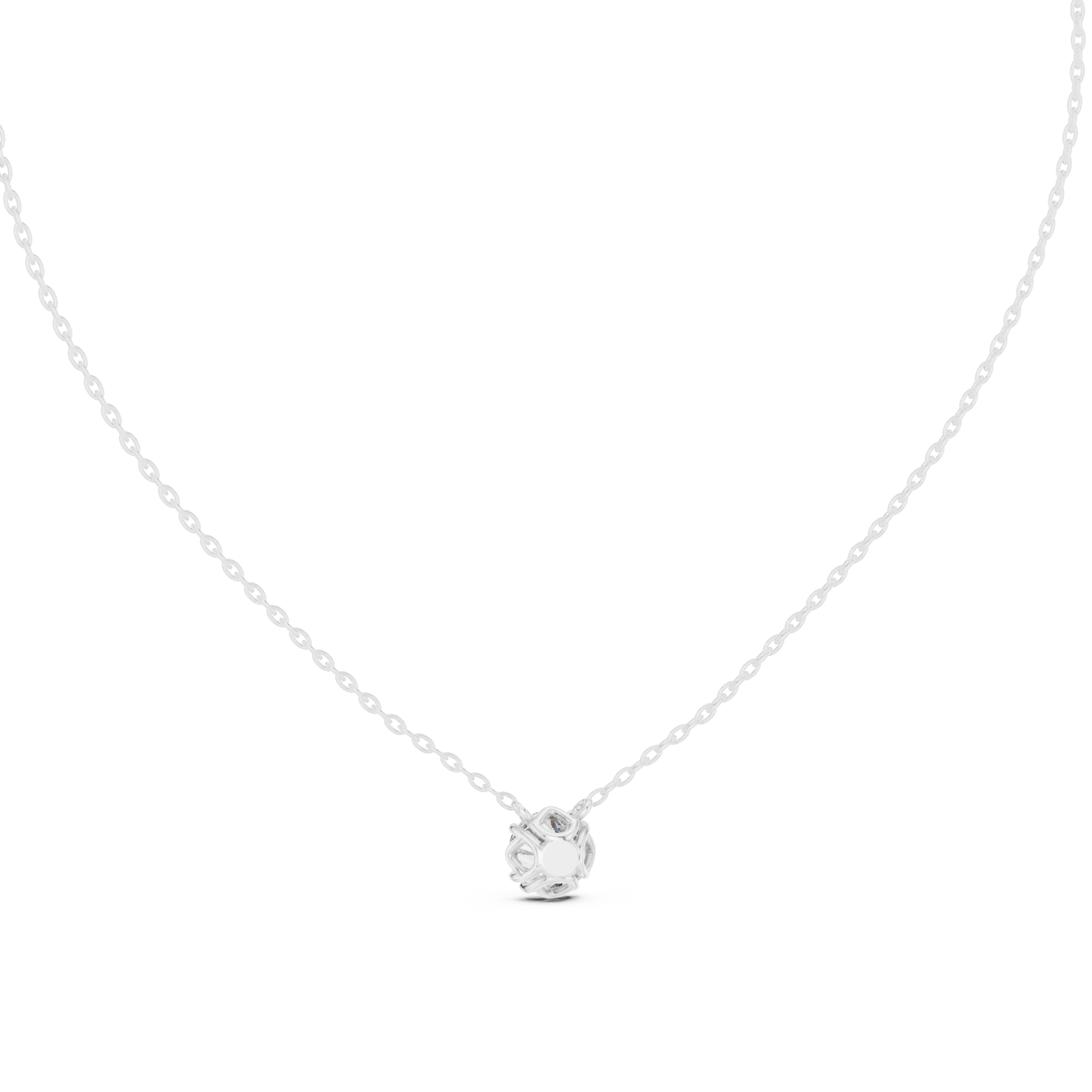  White Gold Whispered Promise Petite Heart Pendant Front View