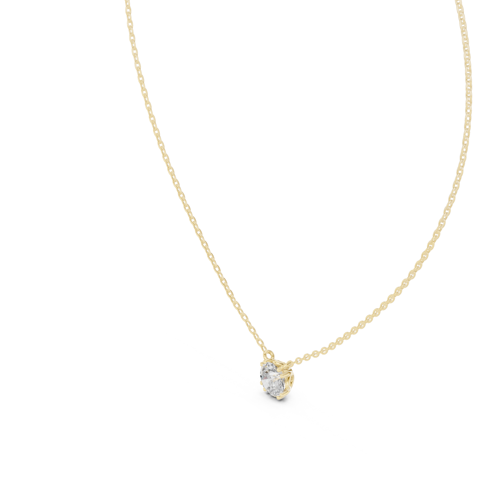 Gold Whispered Promise Petite Heart Pendant Right View