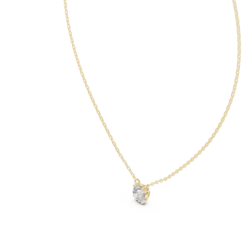Gold Whispered Promise Petite Heart Pendant Right View