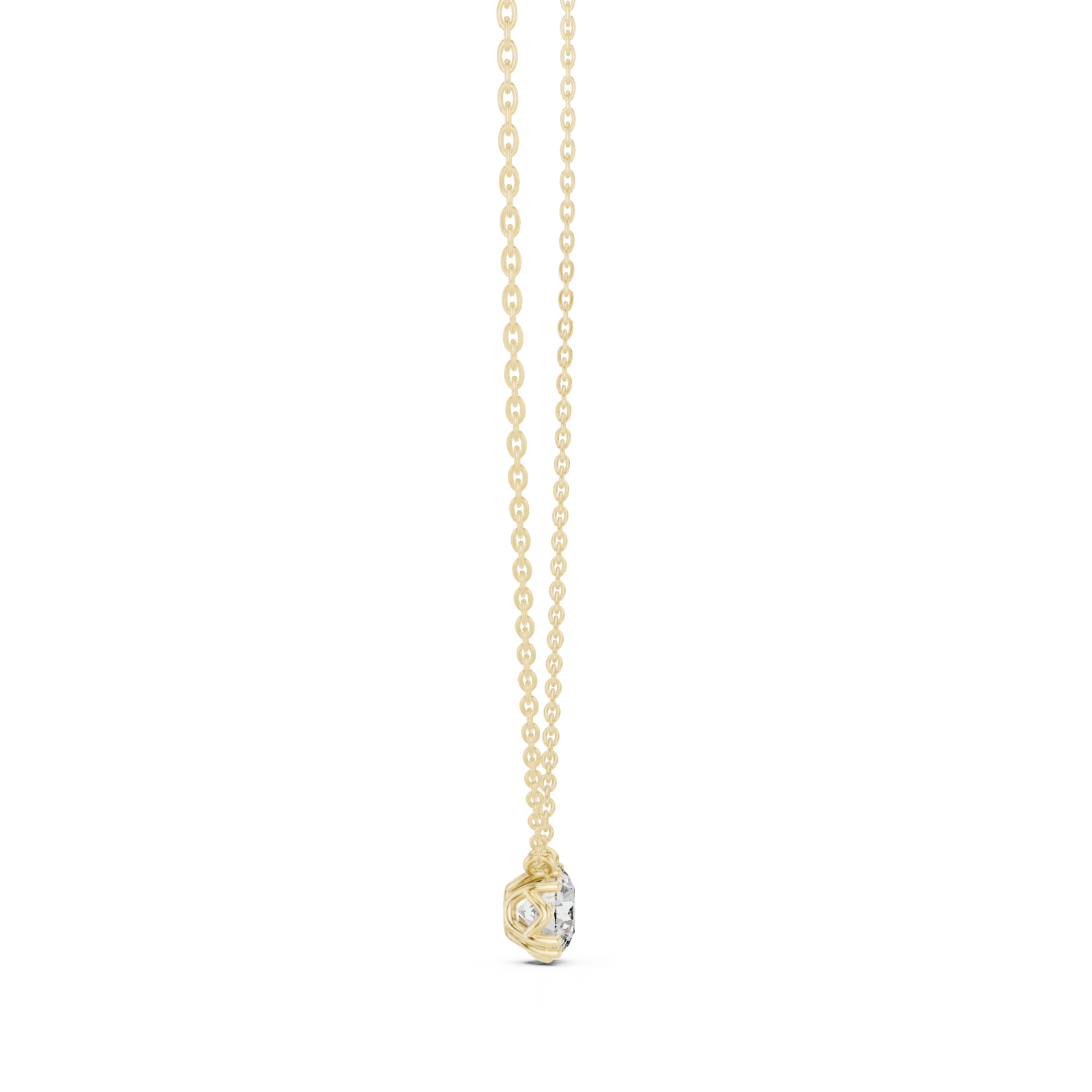  Gold Whispered Promise Petite Heart Pendant Side View
