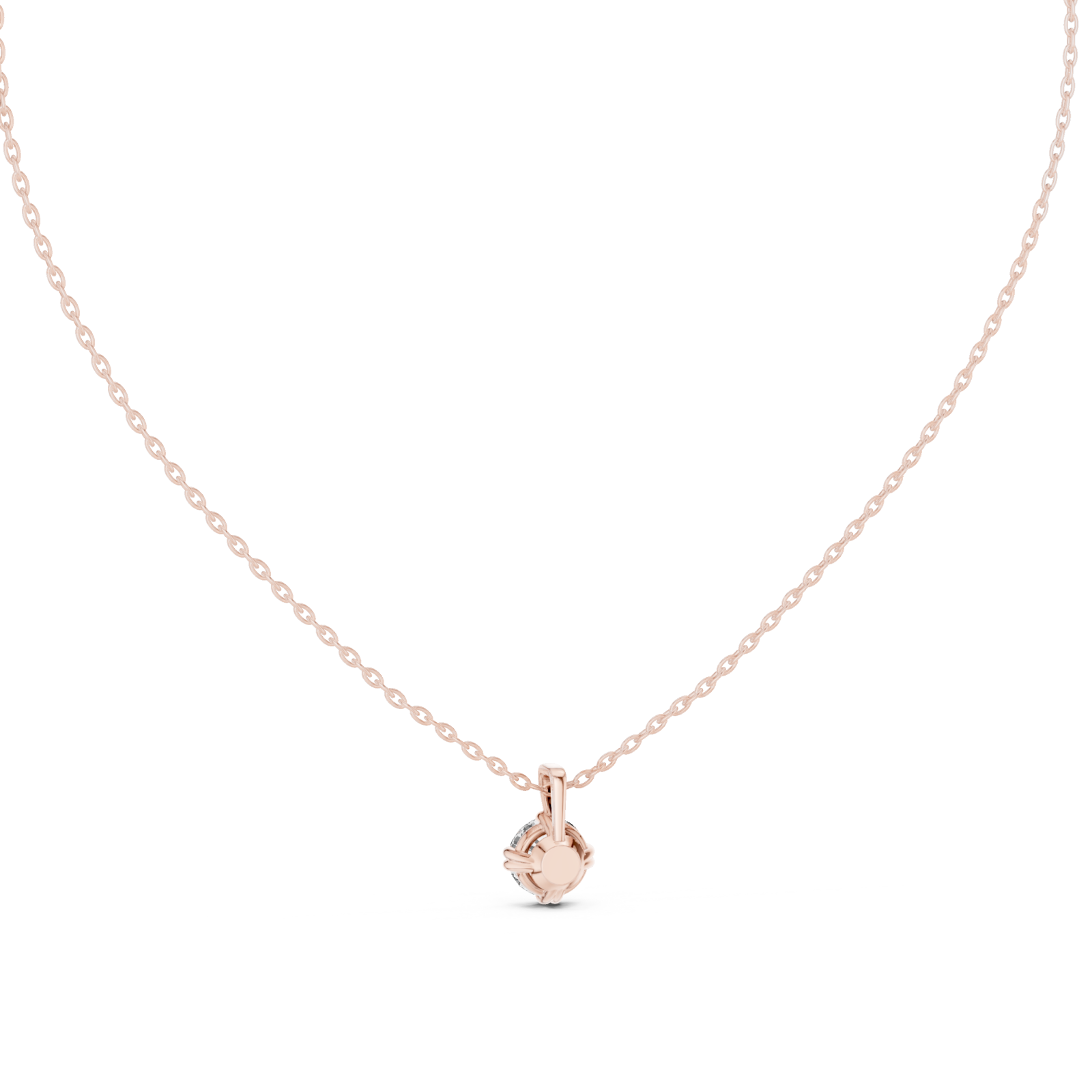  Rose Gold Serene Promise Infinity Chain Necklace Front View