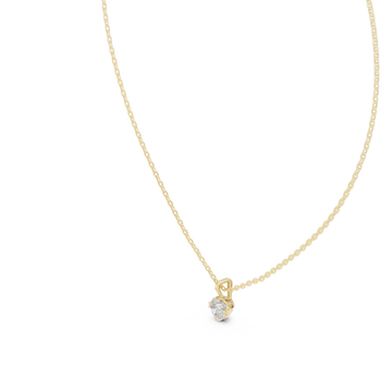 Gold Opaline Dewdrop Charm Necklace Right View