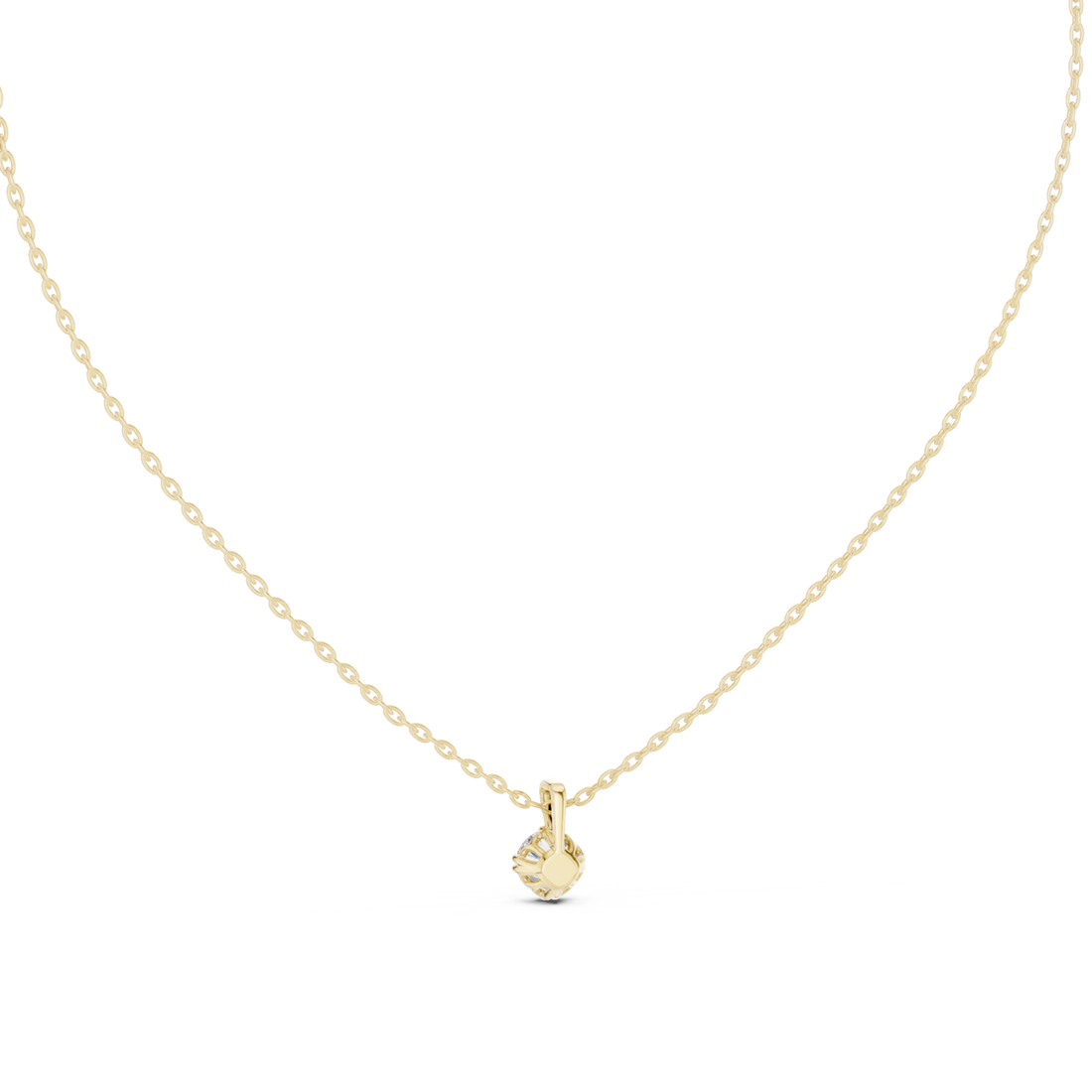 Gold Opaline Dewdrop Charm Necklace Right View