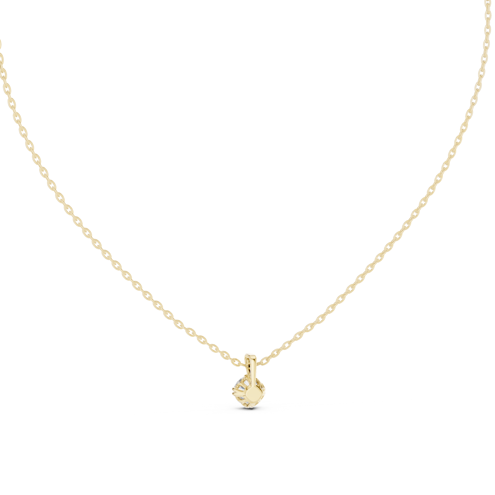 Gold Opaline Dewdrop Charm Necklace Front View
