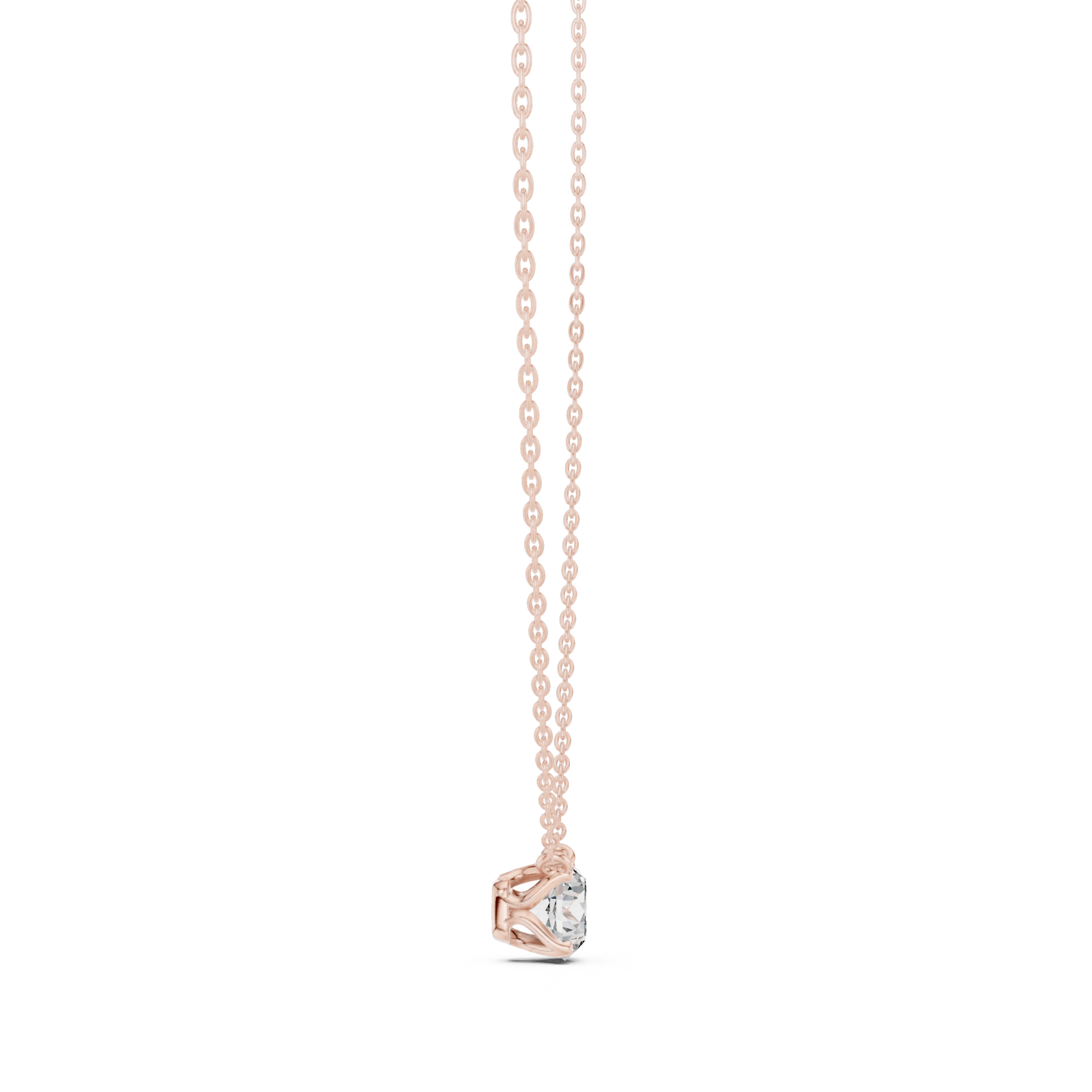  Rose Gold Morning Dew Whisper Pendant Side View