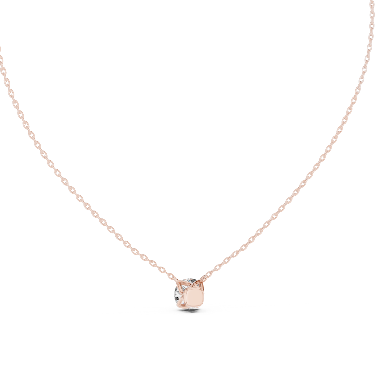  Rose Gold Morning Dew Whisper Pendant Front View