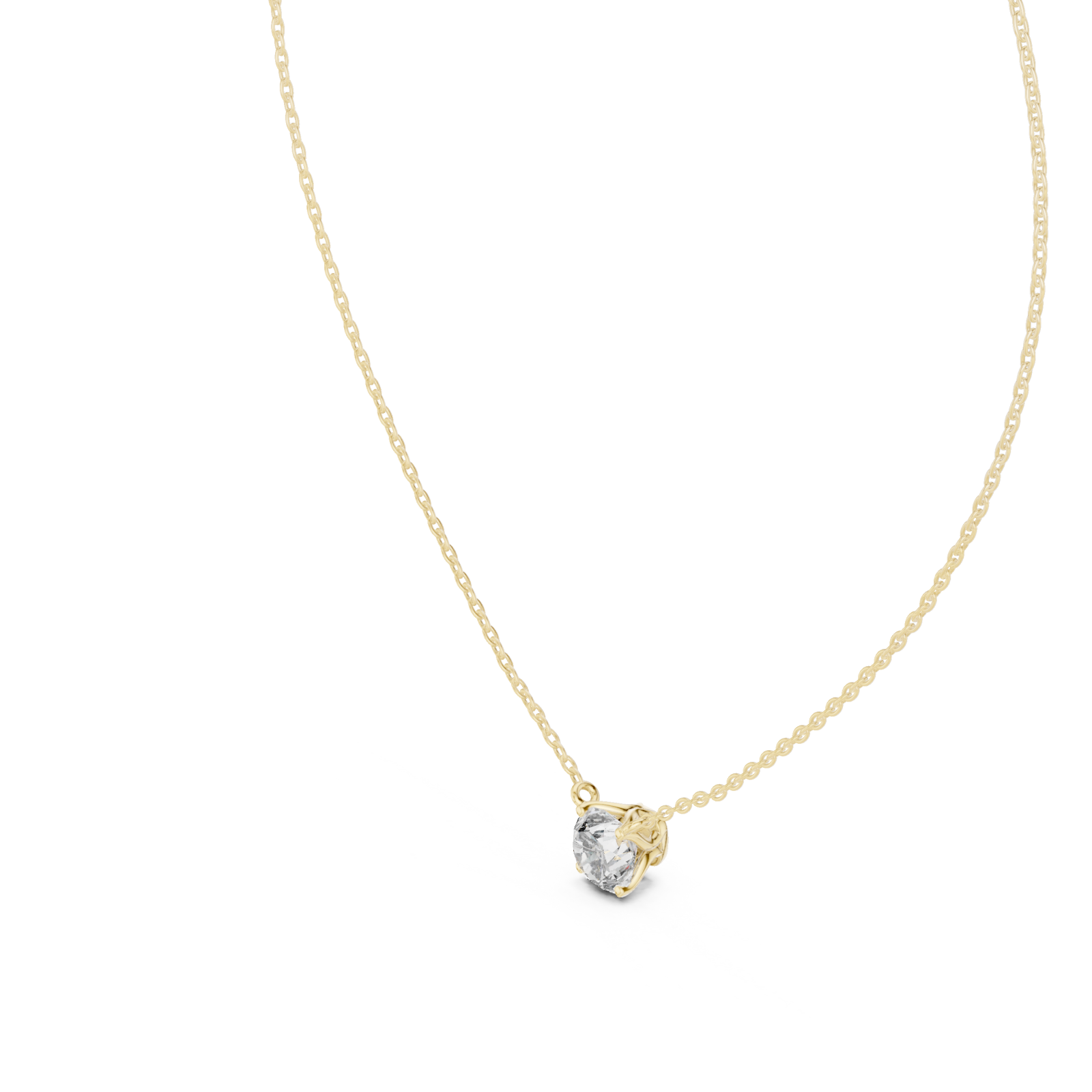 Gold Morning Dew Whisper Pendant Right View