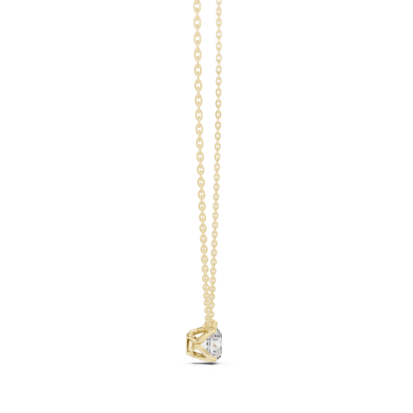 Gold Morning Dew Whisper Pendant Side View