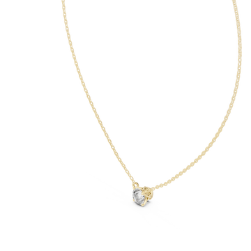 Gold Radiant Blossom Embrace Heart Pendant Necklace Right View