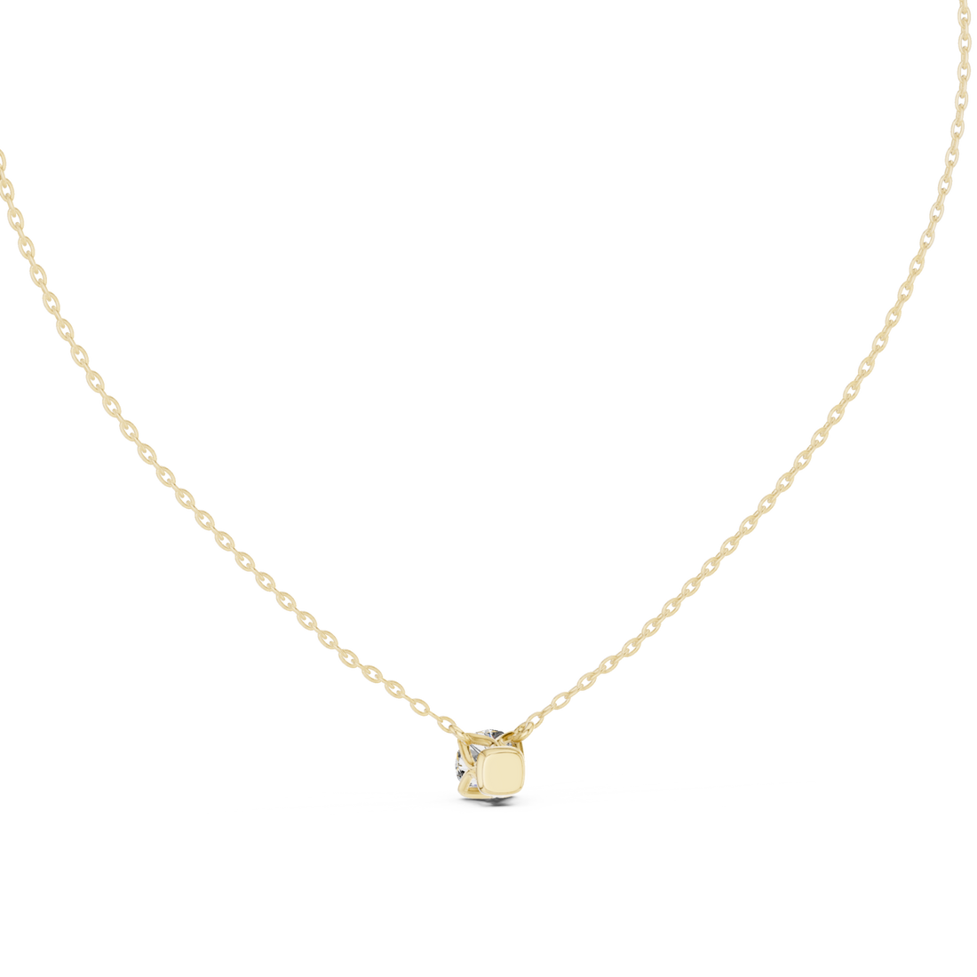Gold Radiant Blossom Embrace Heart Pendant Necklace Right View