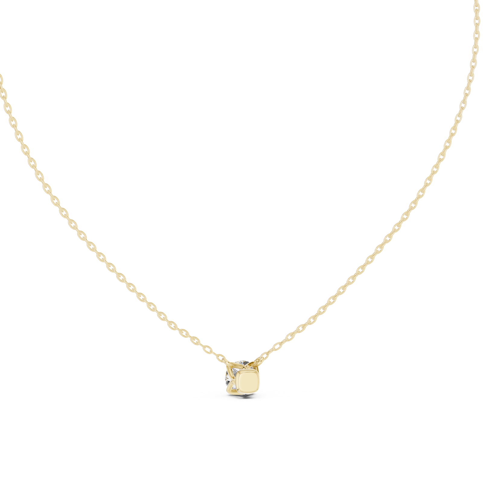  Gold Radiant Blossom Embrace Heart Pendant Necklace Front View