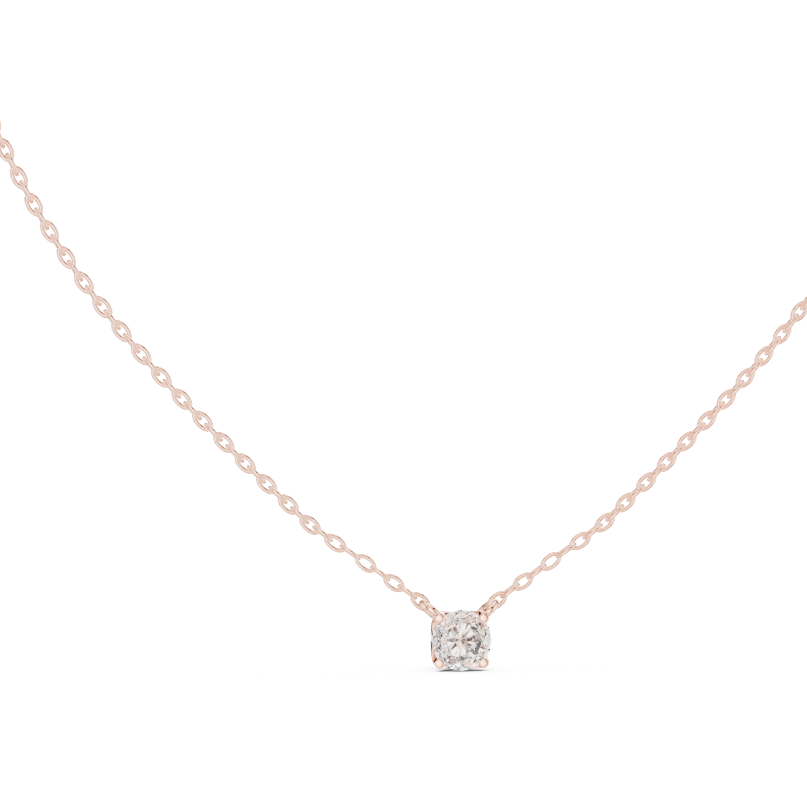  Rose Gold Radiant Hope Elegant Heart Necklace Left View