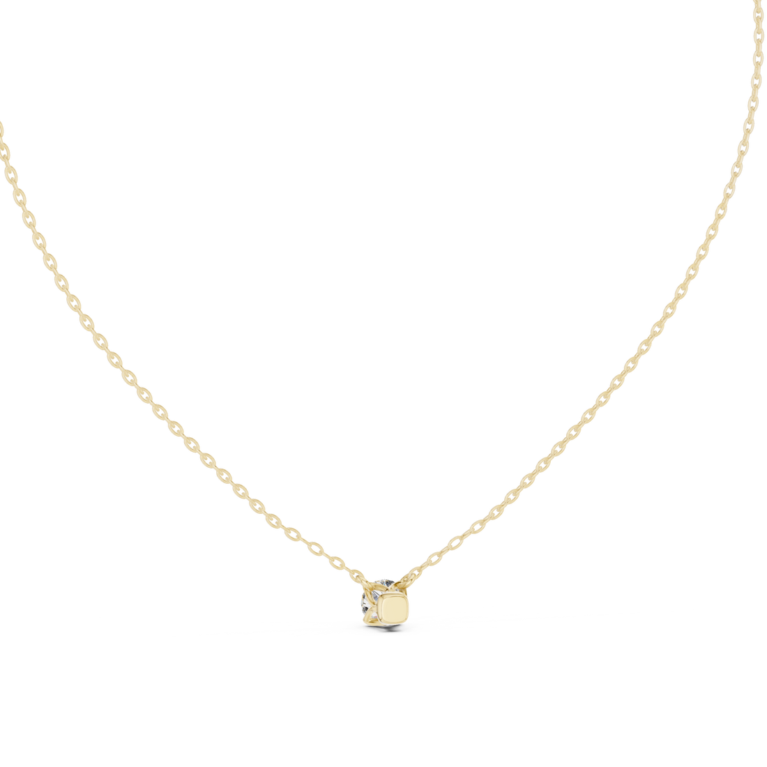 Gold Radiant Hope Elegant Heart Necklace Right View