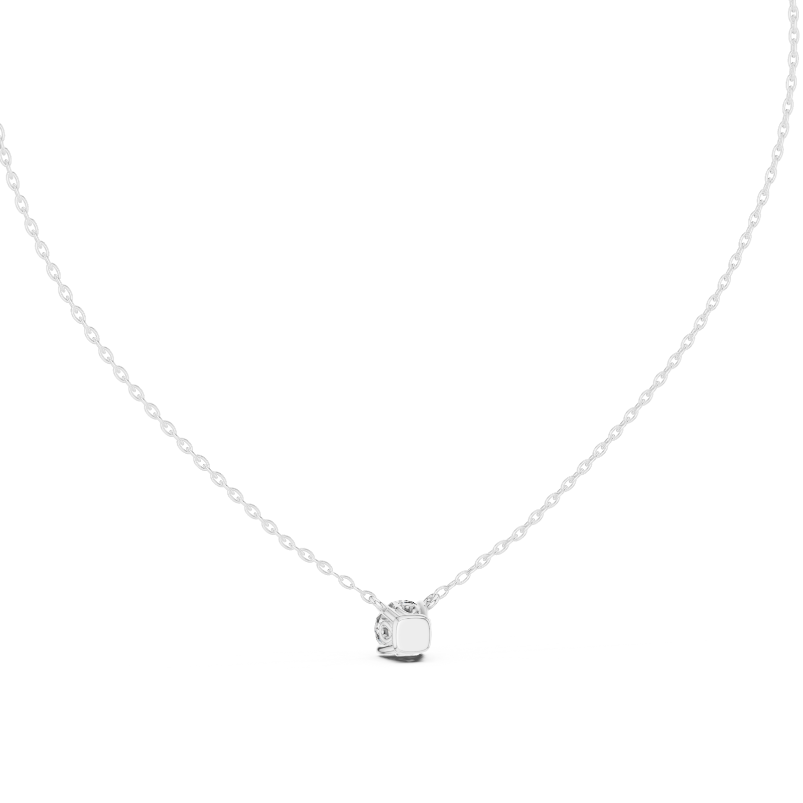  White Gold Celestial Touchstone Heart Pendant Front View
