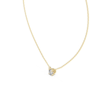 Gold Celestial Touchstone Heart Pendant Right View