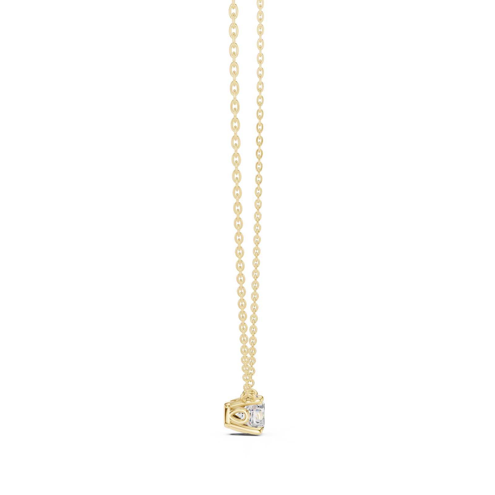  Gold Celestial Touchstone Heart Pendant Side View