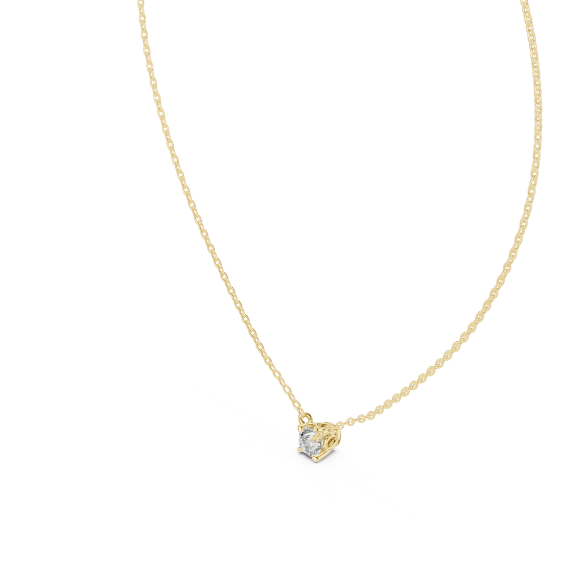 Gold Luminous Heart Solitaire Pendant Right View