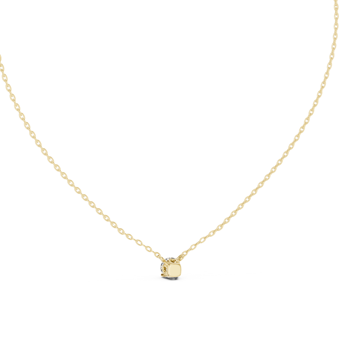Gold Luminous Heart Solitaire Pendant Right View