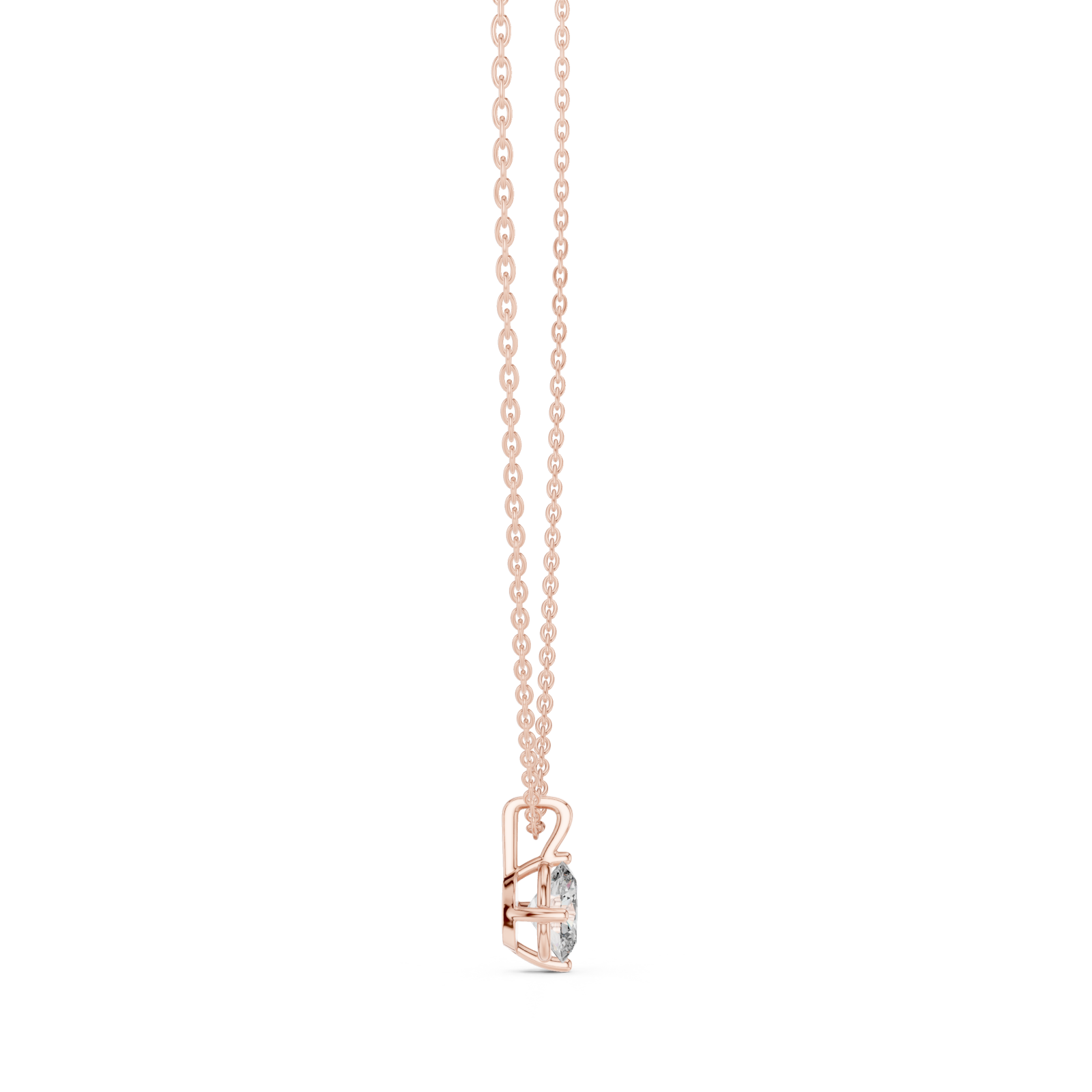  Rose Gold Celestial Dream Whisper Pendant Side View