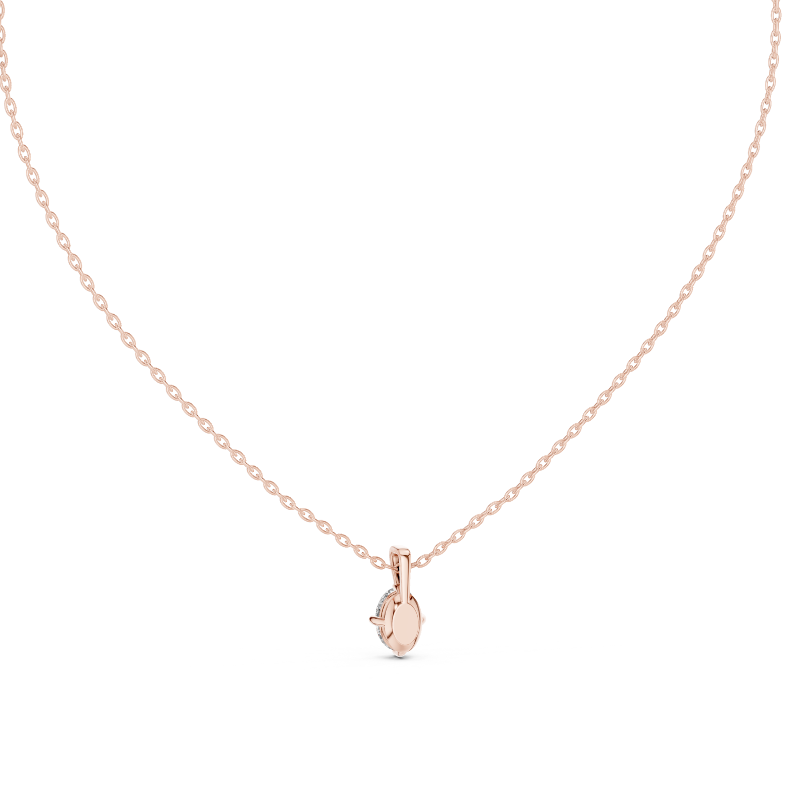  Rose Gold Golden Spiral Embrace Circle Pendant Front View