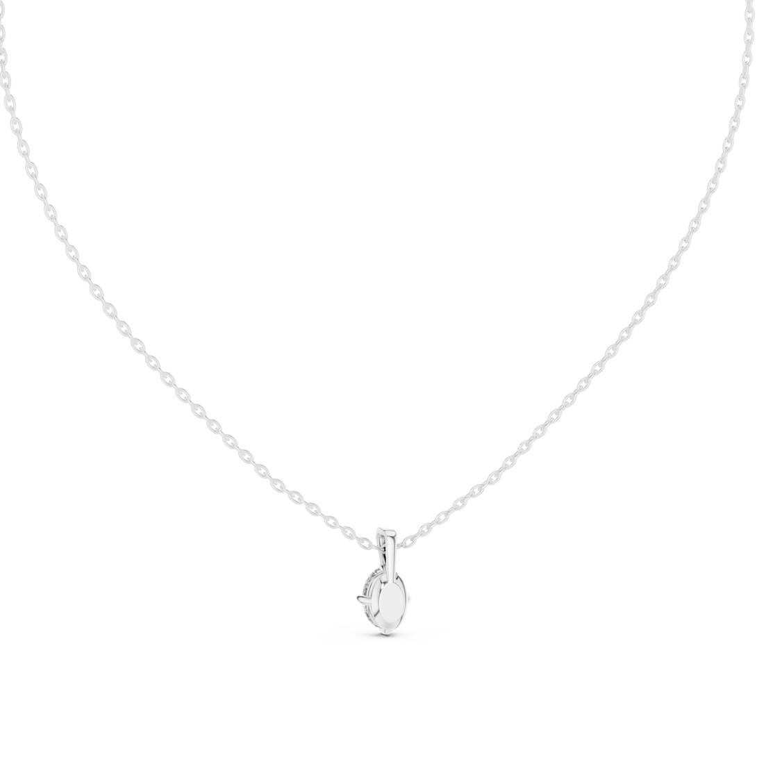  White Gold Golden Spiral Embrace Circle Pendant Right View