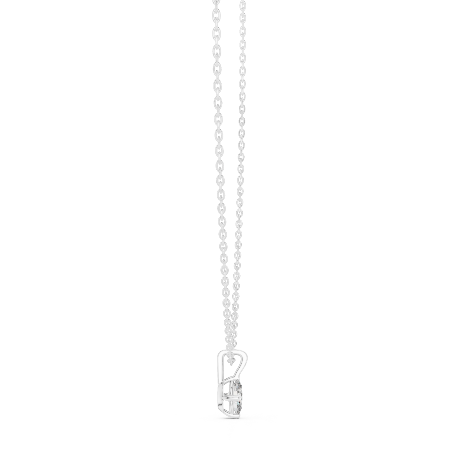  White Gold Celestial Unity Pendant Side View